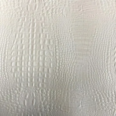 White Marine Gator Upholstery Crafting Outdoor Vinyl Fabric - Sold By The Yard  • $29