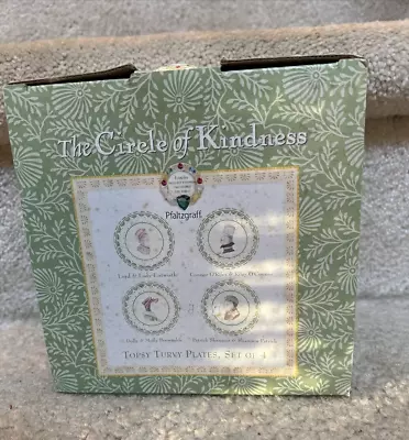 Pfaltzgraff  The Circle Of Kindness  Appetizer Plates Set Of 4 New In Box Topsy • $12