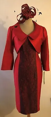Red Michaela Louisa Evening Dress  18  Races Mother Of Bride Wedding • £75