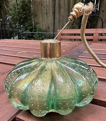 Retro Italian Murano Art Glass Perfume Bottle Sprayer • $200