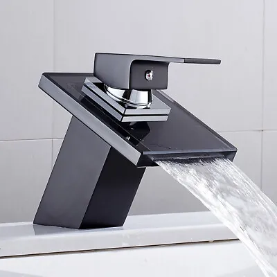 £30.99 • Buy Bathroom Basin Sink Tap Monobloc Mixer Taps Faucet Brass Waterfall Chrome CO@