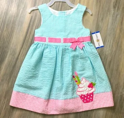 Girls Sz 6 Multicolor Appliqué Party Dress Counting Daisies By Rare Editions • $15.95