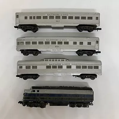 N Gauge Baltimore & Ohio Locomotive W/3 Cars Arnold Rapido Untested • $9.99