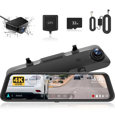 $219.96 • Buy WOLFBOX G850 4K 12'' Mirror Dash Cam Wifi Parking Monitoring Dual Dash Cameras