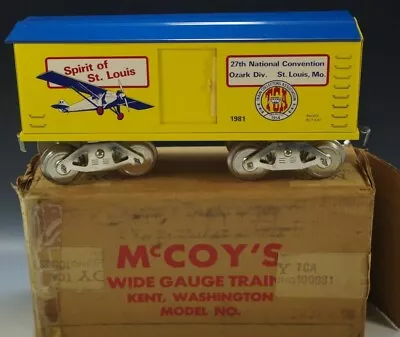 McCOY'S TRAIN 1981 SPIRIT OF ST. LOUIS TCA CONVENTION BOX CAR STANDARD GAUGE MIB • $107.83