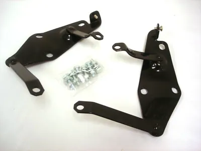 1937 Ford Car Hood Hinge Brackets GLOSS BLACK '37 Hinges Pair Set Of 2 • $104.77