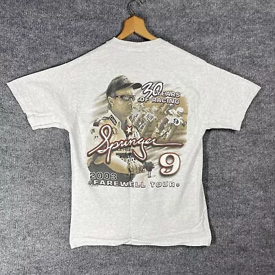 VINTAGE Jay Springsteen Springer 30 Years Of Racing T Shirt L AMA Motorcycle • $34.48