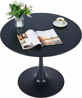Round Dining Table 36 Inch Tulip Table With MDF Top And Steel Base Small Pedes • $225.34