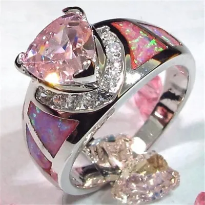 $2.17 • Buy Gorgeous Women 925 Silver Cubic Zircon Ring Anniversary Jewelry Gift Sz 6-10