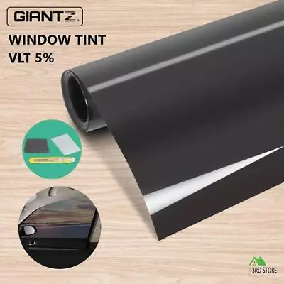 Giantz Window Tint Film VLT 5% Black Roll Car Home House 76cm X 7m Tinting Tools • $18.06