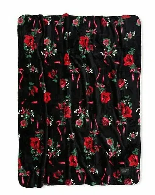 VICTORIA’S SECRET 2021 SHERPA BLANKET SLEEP THROW FLORAL ROSES NWT Free Ship • $29.75