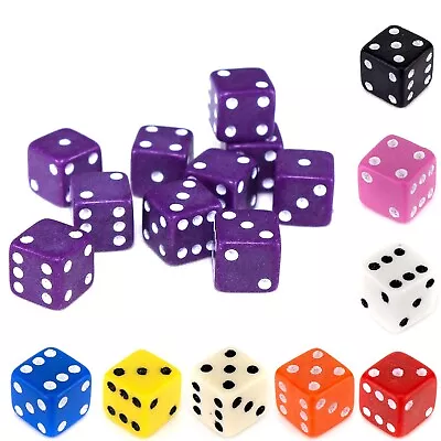7mm Spot Dice (Select Colour) / D6 6 Sided Small Tiny Mini Dice Counters TDL • £52.99
