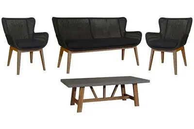 $1433.70 • Buy Alanya Hampton Outdoor 4-piece  Lounge Setting Sofa Set