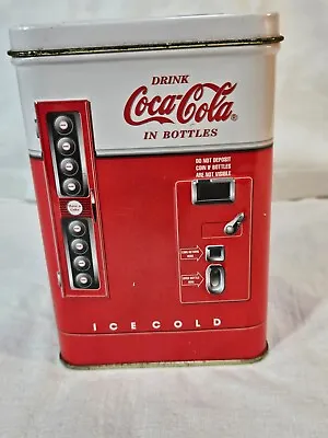 COCA-COLA Beverage Coke Bottle Vending Machine Vintage 1997 Collectible Tin Box • £6.65