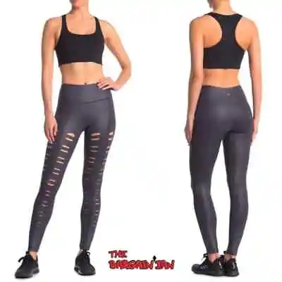 90 DEGREE BY REFLEX Missy Front Vent Leggings Black Cut Out Size XS S M L XL NWT • $24.99