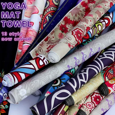 Yoga Print Towel Mat Fitness Sports Exercise Non-Slip Absorption Sweat Blanket   • £25.10