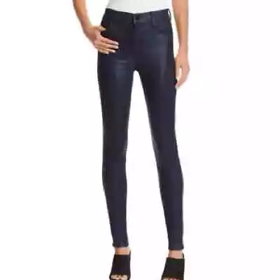 New J Brand Maria High Rise Waisted Coated Skinny  Super Stretchy Jeans Size 25 • $60