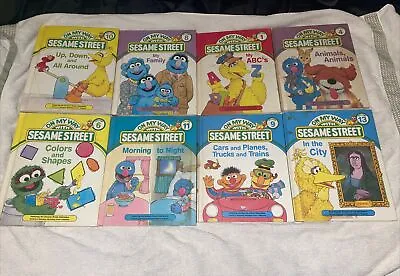 Vintage On My Way With Sesame Street Book Lot Of 8 Jim Henson Productions 1989 • $25