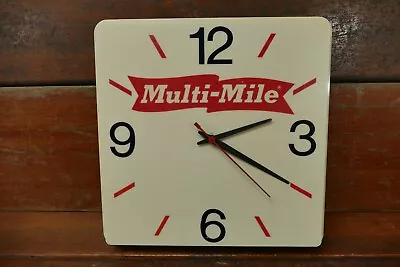 Vintage 1970s/1980s Muli-Mile Tires Plastic Light Up Dualite Advertising Clock • $299.95