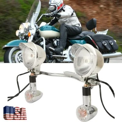 $69.99 • Buy Passing Lights Bar Spot Turn Signals For Yamaha V Star XVS 250 650 950 1100 1300