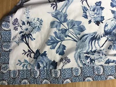 M&S Blue And White Single Duvet Cover With Exotic Birds. • £25