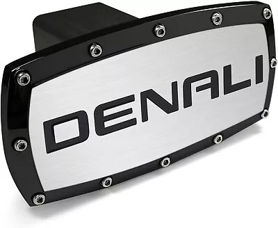 GMC Denali Engraved Logo Black Billet Trailer Tow Hitch Cover Official Licensed • $55.95