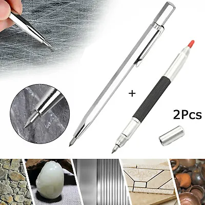 2Pcs Engraving Pen Glass Metal Wood Engraver Scribe Tool Portable Pocket Diamond • $6.99