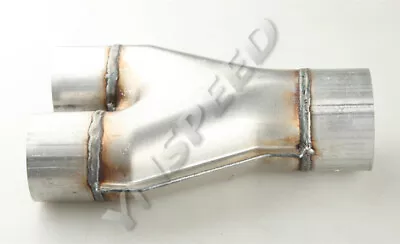 Universal Single Inlet Dual Outlet Exhaust Y-Pipe Adapter Aluminized Steel • $39