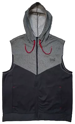 Everlast Sleeveless Hoodie Men's Black Boxing Full Zip Hoodie Size XL Round Neck • $31.98