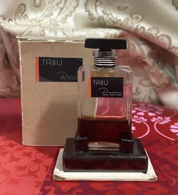 Vintage 1930s Tabu By Dana Pure Parfum 3/8 Oz In Presentation Box 35% Full RARE! • $119