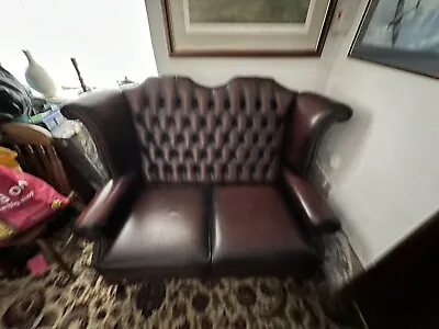 Queen Anne Chesterfield Sofa And Chairs (x2) • £2000