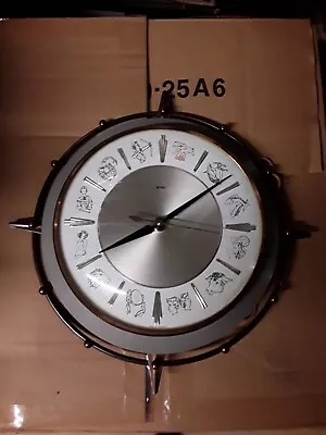 Vintage Metamec Zodiac Wall Clock • £25