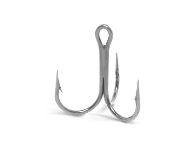 50 PACK-VMC #4 SHORT-SHANK 1X STRONG TREBLE HOOKS-Nickel-Size 4 9651NI- Bulk • $16.95