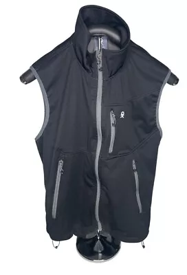 Little Donkey Andy Vest  Men's Medium Lightweight Golf Hike Windproof Black Gray • $16.99