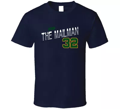 Karl Malone 32 The Mailman Favorite Player Basketball Fan T Shirt • $14.99