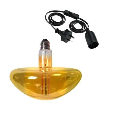 $84.99 • Buy Mushroom Edison LED Light Globe & Power Cord Plug In 1.8m E27 4 Watt Bulb 20cm