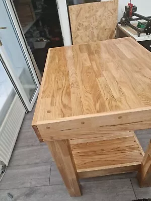 Butcher Block Tabke Kitchen Island Table Storage Furniture Oak Handmade Bespoke • £999