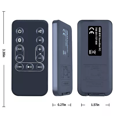 Remote Control For Grundig GSB-810 GSB810 GSB 800 Bluetooth TV Soundbar System • $21.51