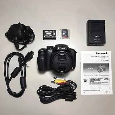 Panasonic LUMIX DMC-FZ45 14.1MP + Charger Battery SD Leads Guide VGC • £89.99