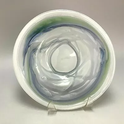Australian Art Glass Dish Plate By John Walsh Signed 86 • $49