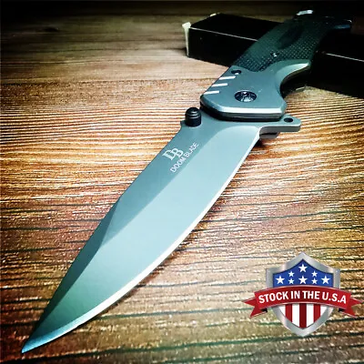 Spring Assisted Folding Knife Military Hunting Camping Survival Outdoor Knives • $10.79