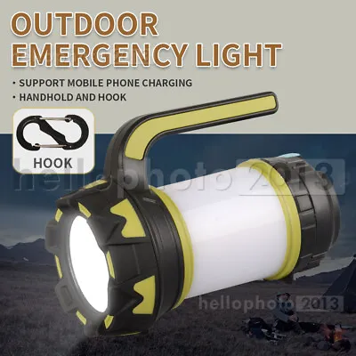 $21.96 • Buy LED Light Lamp Lantern Camping Hiking TENT Outdoor USB Rechargeable Power Bank