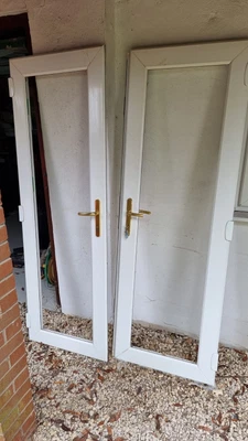 £0.99 • Buy Exterior External Upvc Double French Doors With Keys Without Glass