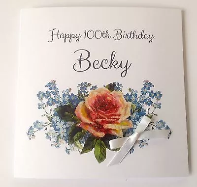 Personalised 50th 60th 70th 80th 90TH 100th Birthday Card Mum Nan Auntie Nanny • £5.99