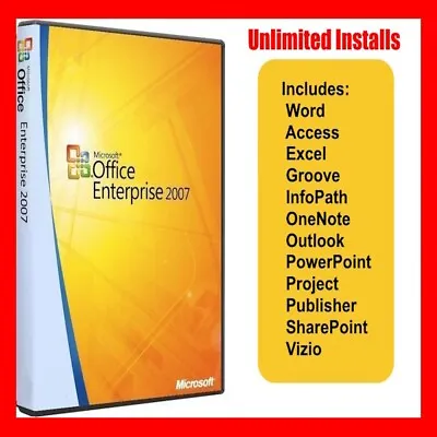 Microsoft Office Enterprise 2007 Pro Full Version W/ Product Key + License • $29.99