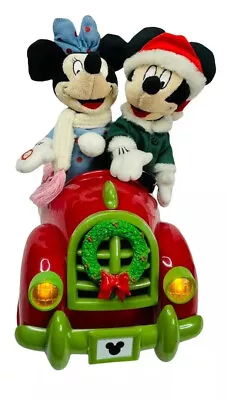 Gemmy Mickey & Minnie Animated Christmas Convertible Disney Car Vtg Lights Music • $35.99