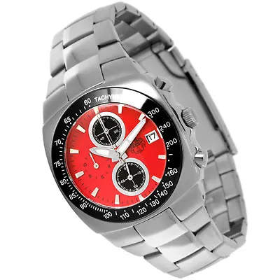 S.u.g. Avenger Men's Stainless Steel Quartz Os10 Chronograph Watch New Red Sale • $29.99