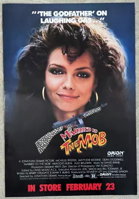 Married To The Mob 1989 Home Video Movie Poster 26X38 Rolled 1 Sheet • $15