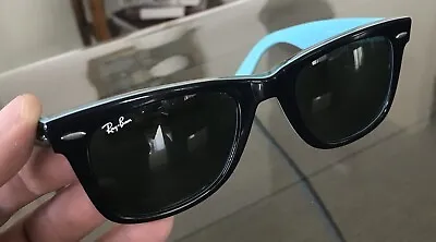 Ray Ban RB2140 1001/3F Wayfarer Unisex Sunglasses Hand Made In Italy • $59