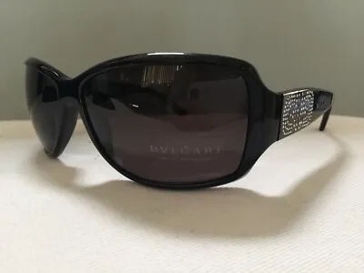 Bvlgari Sunglasses AUTHENTIC 8004b Black Crystal Square Strass Rectangle Bv8004b • $279